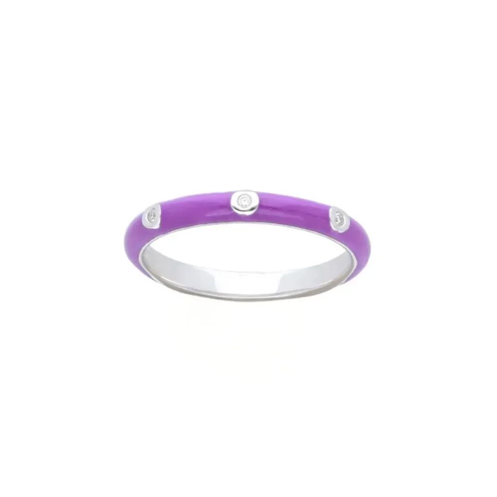 Purple enamel ring N1952